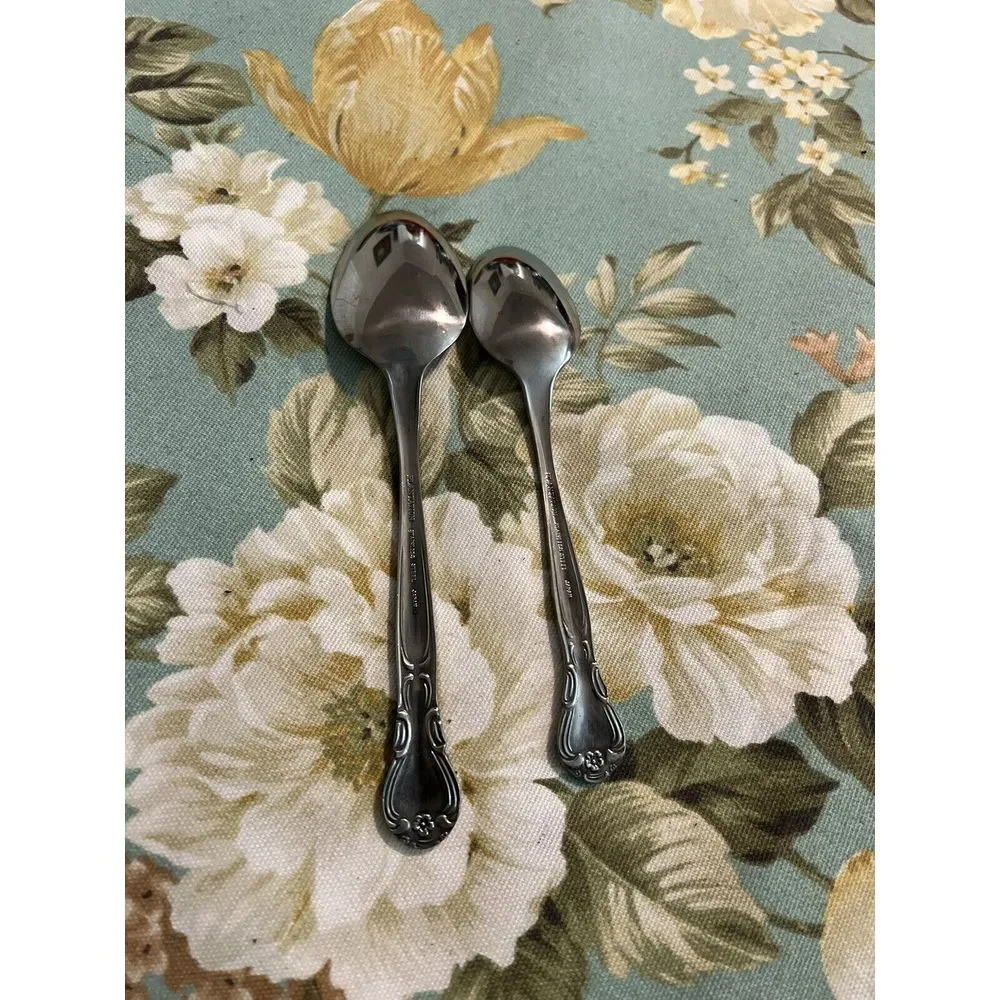 Serving Spoon Tea Spoon Stainless Steel Flatware PLANTATION Wallace‎ Silver A28